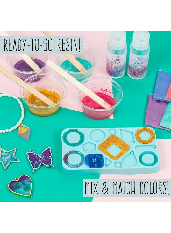STMT D.I.Y. Resin Jewelry Studio, All-in-One Resin Jewelry Making Kit with Molds, Fun DIY Kit to Make Your Own Necklaces, Bracelets & More, Great Gift for Teen Girls 14+, One Size - Image 4
