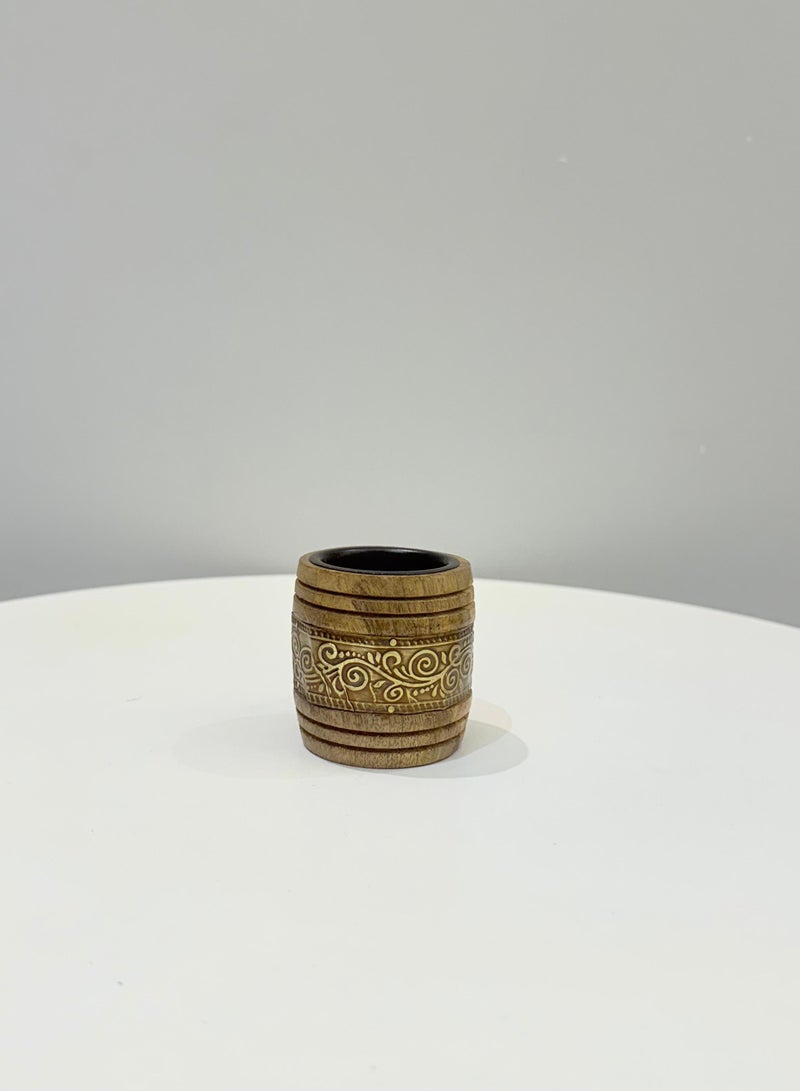 Luxury and modern decorative wooden incense burner, made of beech wood, also makes your home decor more classic and rustic, enjoy the elegance of your home, beautiful for gifting and formal occasions, made in India, diameter 6 cm and height 7 cm.  - Image 1