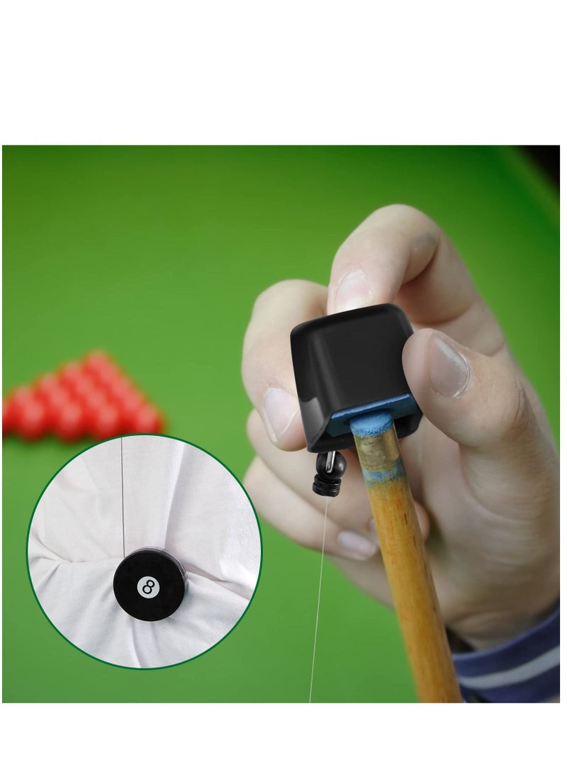 SYOSI - Billiards Snooker Pool Cue Chalk Holder 2 Pieces Retractable Snooker Practical Tool with Belt Clip for Billiards Chalk Tip Holder - Image 1