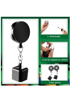 SYOSI Billiards Snooker Pool Cue Chalk Holder 2 Pieces Retractable Snooker Practical Tool with Belt Clip for Billiards Chalk Tip Holder  - Image 3