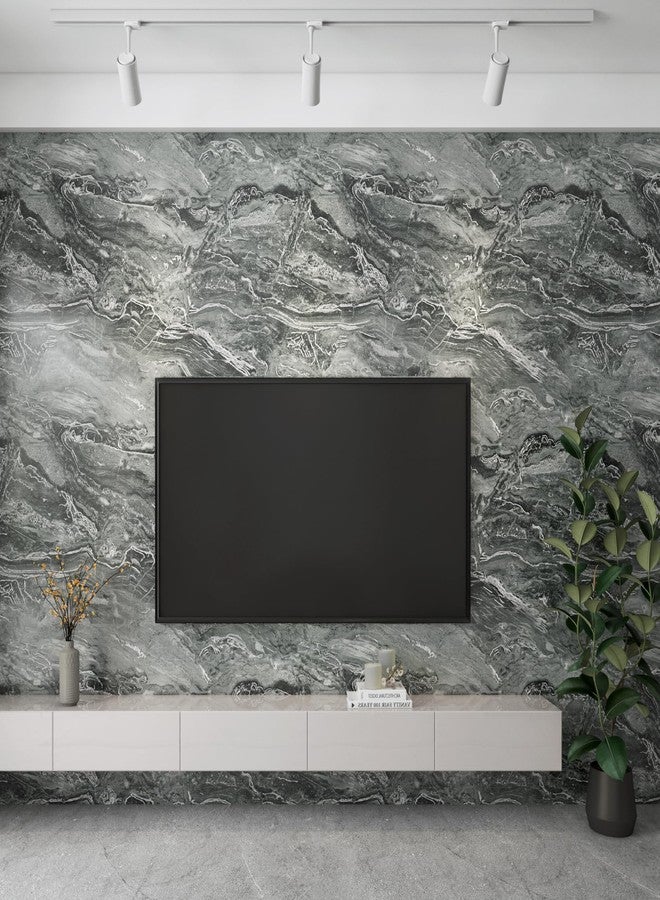 LACHEERY Dark Grey Marble Contact Paper for Countertops Matte Silver Gray Marble Contact Paper Peel and Stick Marble Countertop Waterproof Self Adhesive Marble Wallpaper for Walls Cabinets 15.8"x80" - Image 5