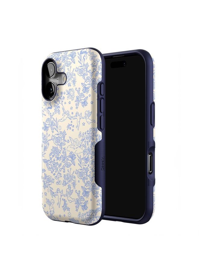Casely iPhone 17 Case | Cupid's Canvas | Periwinkle Floral | Bold Protective Design | Compatible with MagSafe - Image 2