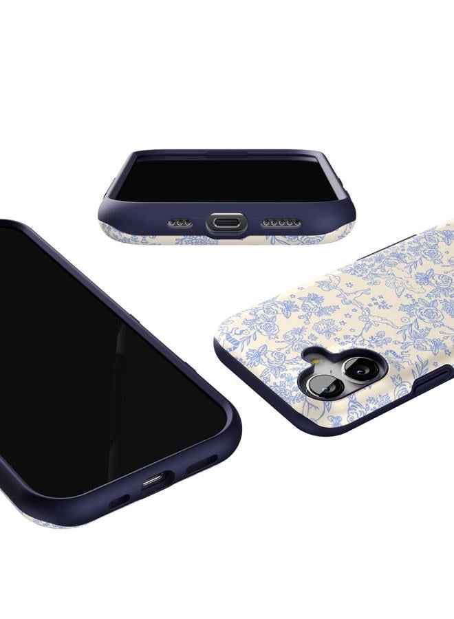 Casely iPhone 17 Case | Cupid's Canvas | Periwinkle Floral | Bold Protective Design | Compatible with MagSafe - Image 3