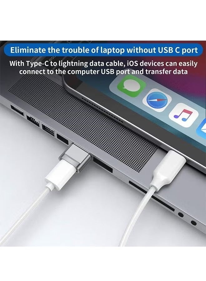 2Pcs USB C Female to USB Male Frosted Texture Adapter, Type C to USB A General Purpose Charger Converter, Support Data Sync(Grey) - Image 4