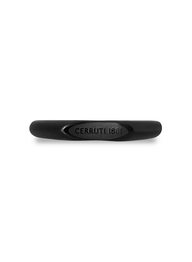 CERRUTI 1881 Luigi Black Stainless Steel Ring for Men 64mm