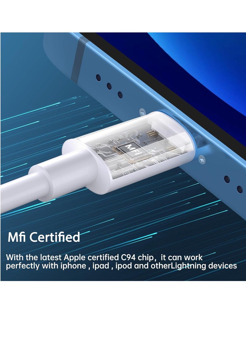 Generic - USB C Charger iPhone Charger Fast Charging【MFi Certified】3Pack 20W Type C Wall Charger Block with 6FT Long USB C to Lightning Cable Compatible for iPhone 14Pro/13 Pro/12/12 Pro Max/11/XS Max/XS/XR/X/8 - Image 1