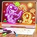 Geokay 16Inch Rechargeable Doodle Glow LED Note Board 7Color Light Modes Neon Art Dry Erase Light Up Drawing Pad with Builtin Stand Sketching Gift Toy for KidsGirlsTeens 5 Markers Tracing Book - Image 3