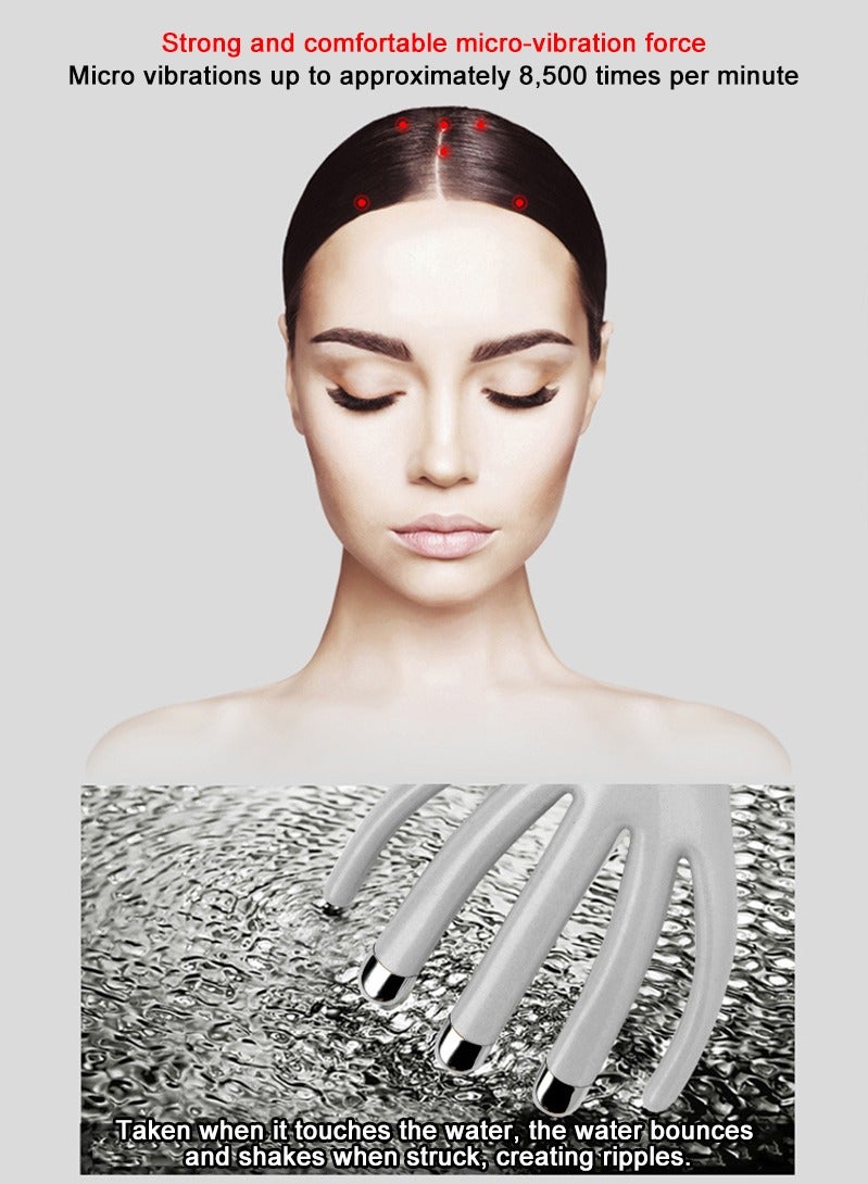 Vermaney Multi-function Electric Head and Body Massager with 4 Massage Modes and Heating Function, Rechargeable Scalp Massager, Cordless Portable Head Scratcher Massager for Stress Relax - Image 5