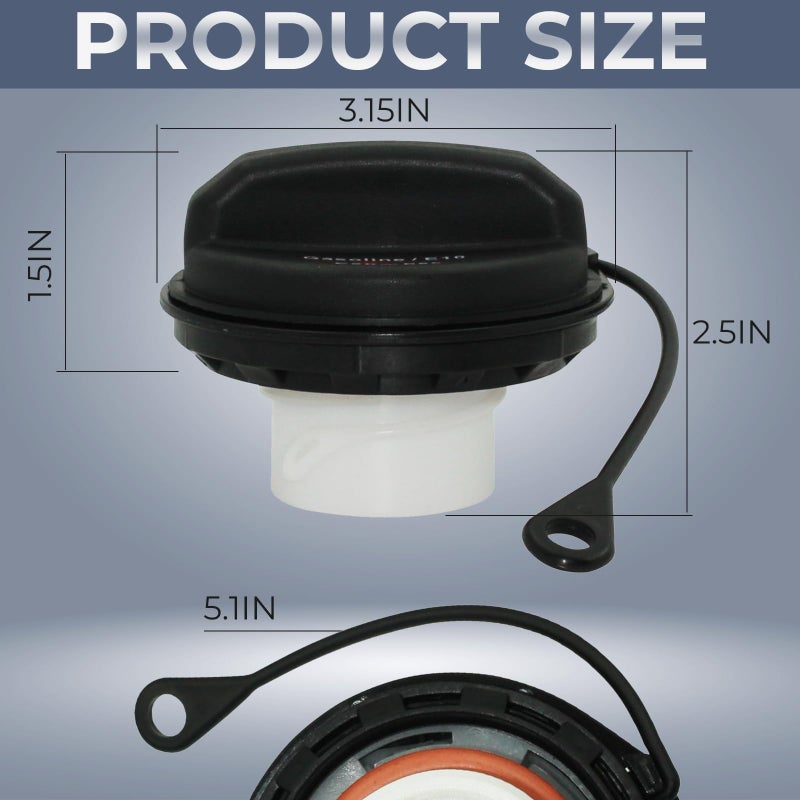 Manymiba Gas Cap, Fuel Cap For Ford Lincoln Mercury 2004-2009 F150, 2007-2015 Edge, 2009-2020 F250 F350 Super Duty, 2017-2021 F450 F550, 2006-2007 Fusion, 2004-2007 Freestar, 2006-2009 Ranger, FC1079 FC1089 - Image 5