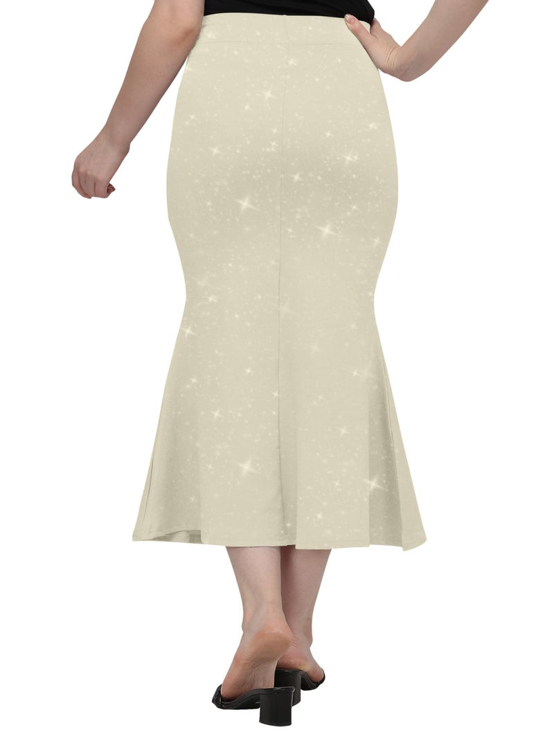 VALLEY Shimmer Stretchable Saree Shapewear Petticoat for Women, Cotton Blended,Petticoat,Skirts for Women,Shape Wear Dress for Saree (Light Yellow, L) - Image 4