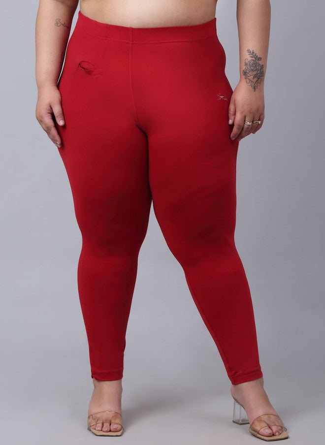 Trend Level Women Super Plus Size Mid Rise Easy Wash Trousers - Image 1