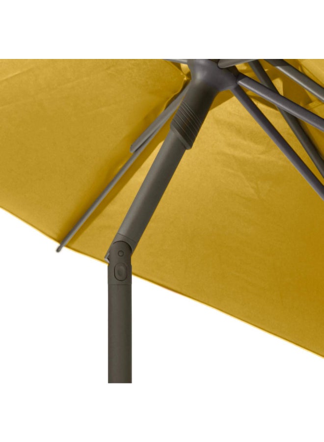 Hesperide Soya Epoxy-Treated Steel Tilting Pole Umbrella Mustard and Black 2.7 m 171254D - Image 3