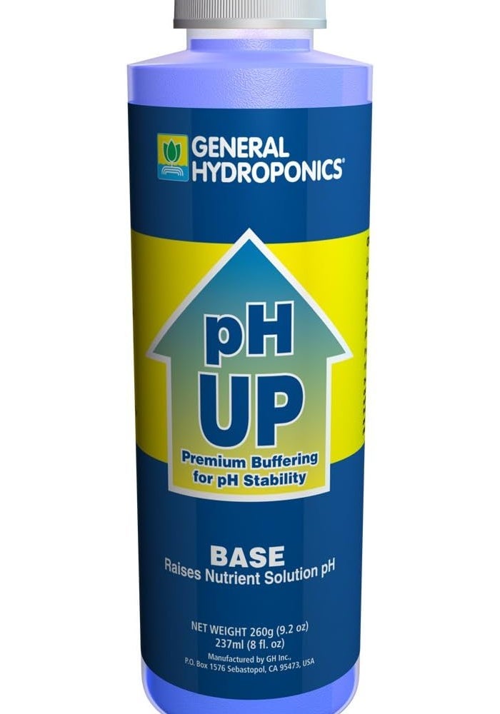 General Hydroponics pH Up Liquid - 8 Oz for Nutrient Solution pH Stability - Image 1