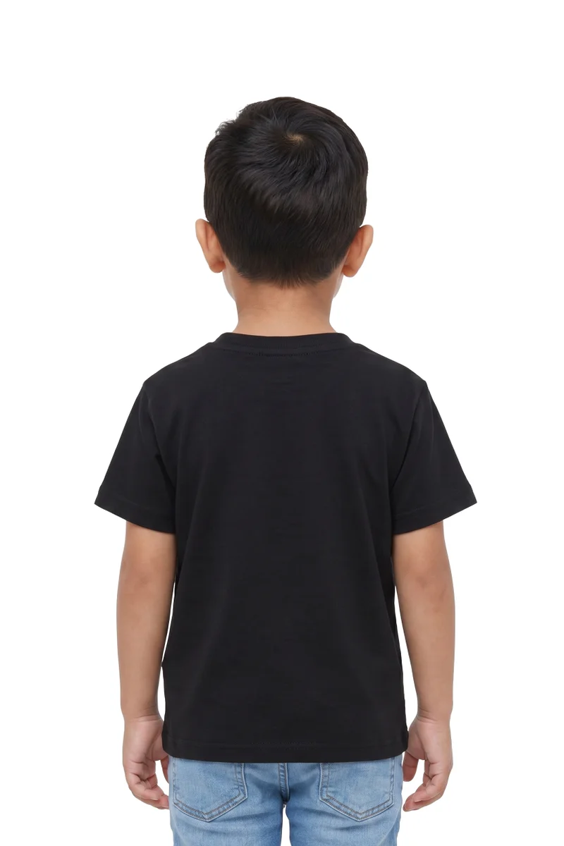 Disney Disney Lilo & Stitch Graphic Oversized Drop Shoulder T-Shirt for Boys| Stitch Character Print Casual Crew Neck Tee