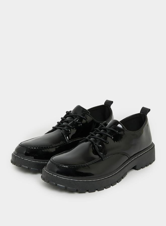 Styli Faux Leather Look Lace Up Shoes  - Image 2