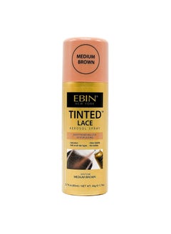 EBIN NEW YORK EBIN NEW YORK Tinted Lace Spray - Medium Brown 2.7oz/ 80ml, Quick dry, Water Resistant, No Residue, High pigmentation, Even Spray, Matching Skin Tone, Natural Look, Tinted Spray for Wig 