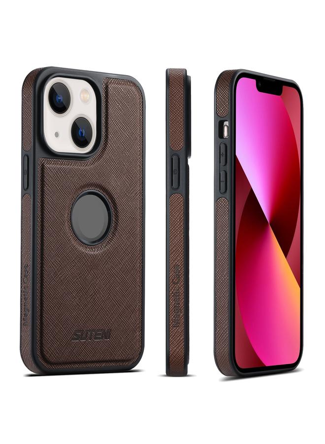 Suteni Case For iPhone 13 G1 Cross Texture MagSafe Phone Case - Image 1