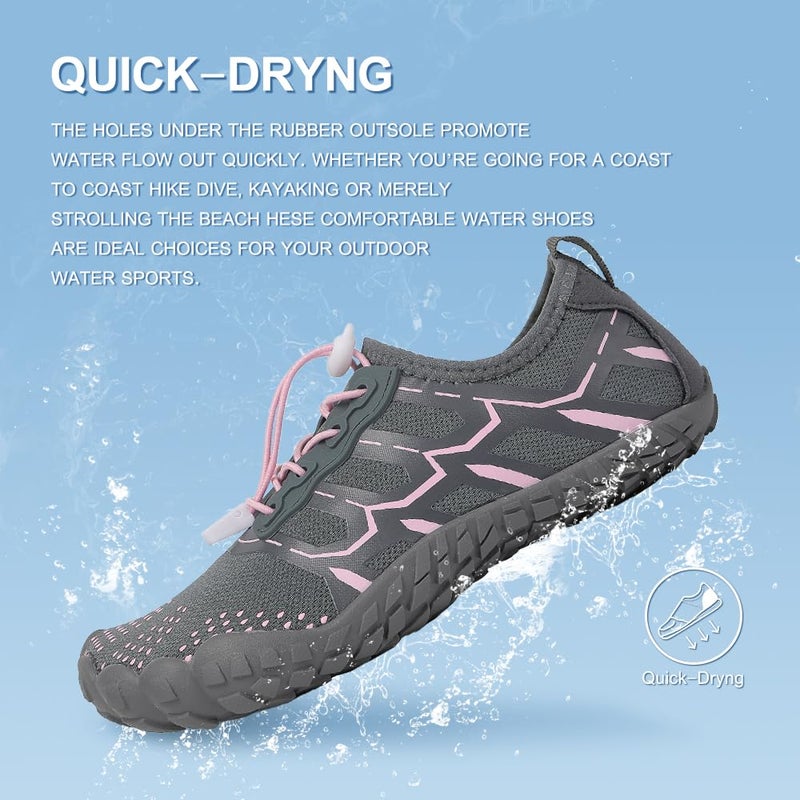 ziitop Water Shoes for Women Men Beach Shoe Women Swim Pool River Barefoot Shoes Quick Dry Slip-on for Pool Beach Surf Water Park Yoga - Image 5