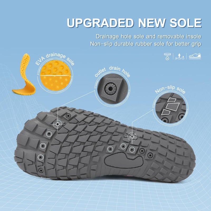 ziitop Water Shoes for Women Men Beach Shoe Women Swim Pool River Barefoot Shoes Quick Dry Slip-on for Pool Beach Surf Water Park Yoga - Image 4