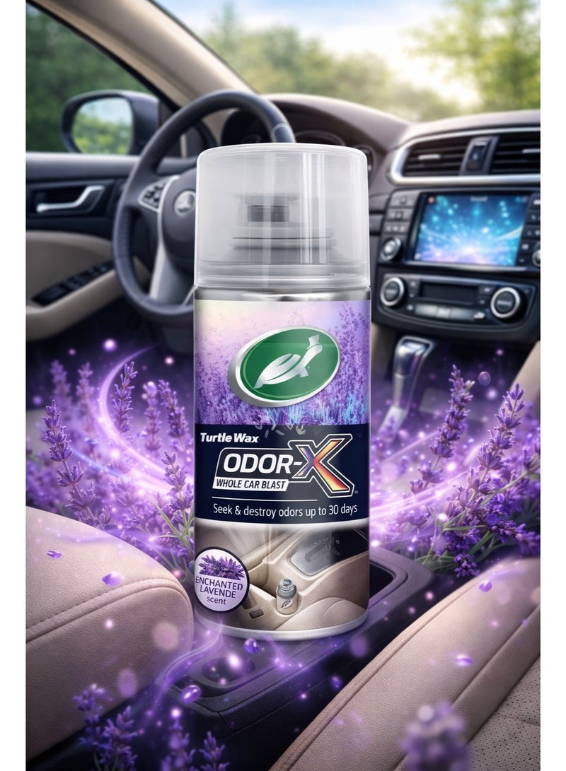 TurtleWax Odor-X Whole Car Blast 100ml Enchanted Lavender Scented Odor Eliminator Fogger Designed to Seek and Destroy Odors for up to 30 Days with One Easy Use. - Image 1