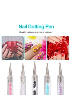 SYOSI Nail Design Brushes 5 Pcs, Nail Brushes Nail Liner Brush Set Nail Art Brushes Nail Painting Brush Dotting Pen Nail Art Nail Art Design Brushes Dual-ended Painting Nail Design Brush Pen  - Image 4