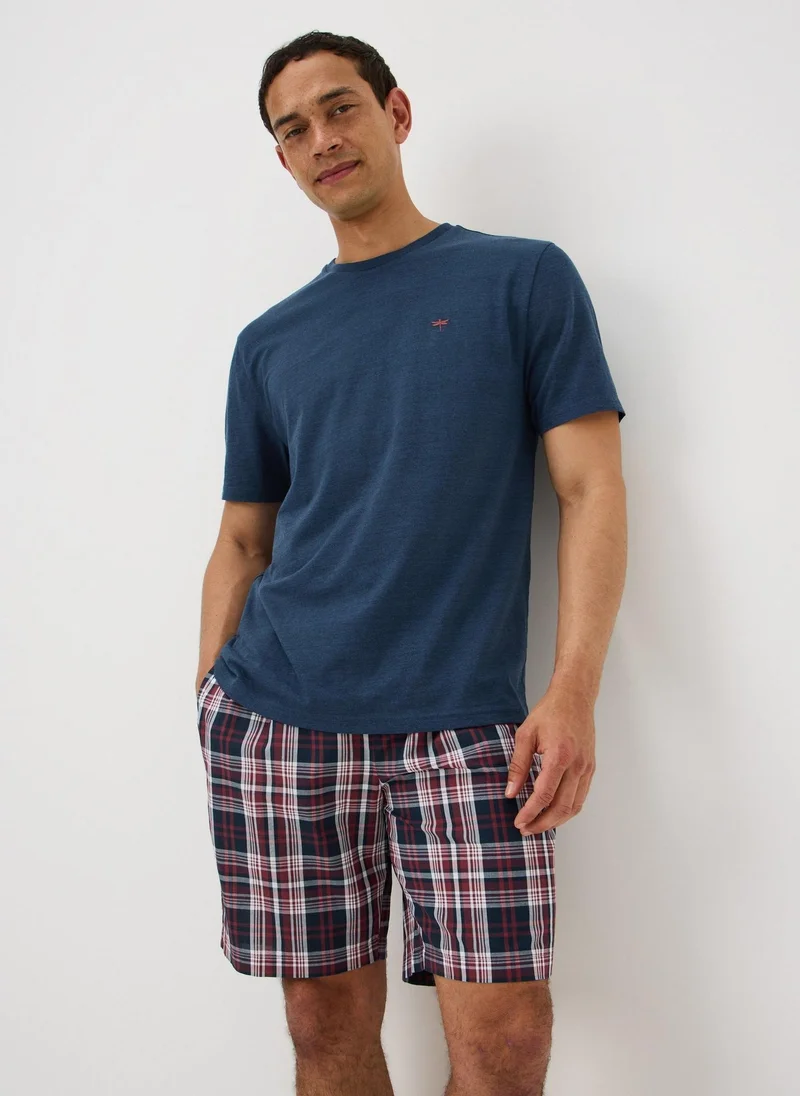 ماتلان Red Check Woven Short Pyjama Set