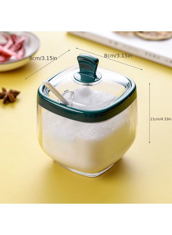 Transparent Kitchen Seasoning Box Set 1 Grid Salt Shaker MSG Dispenser - Image 3
