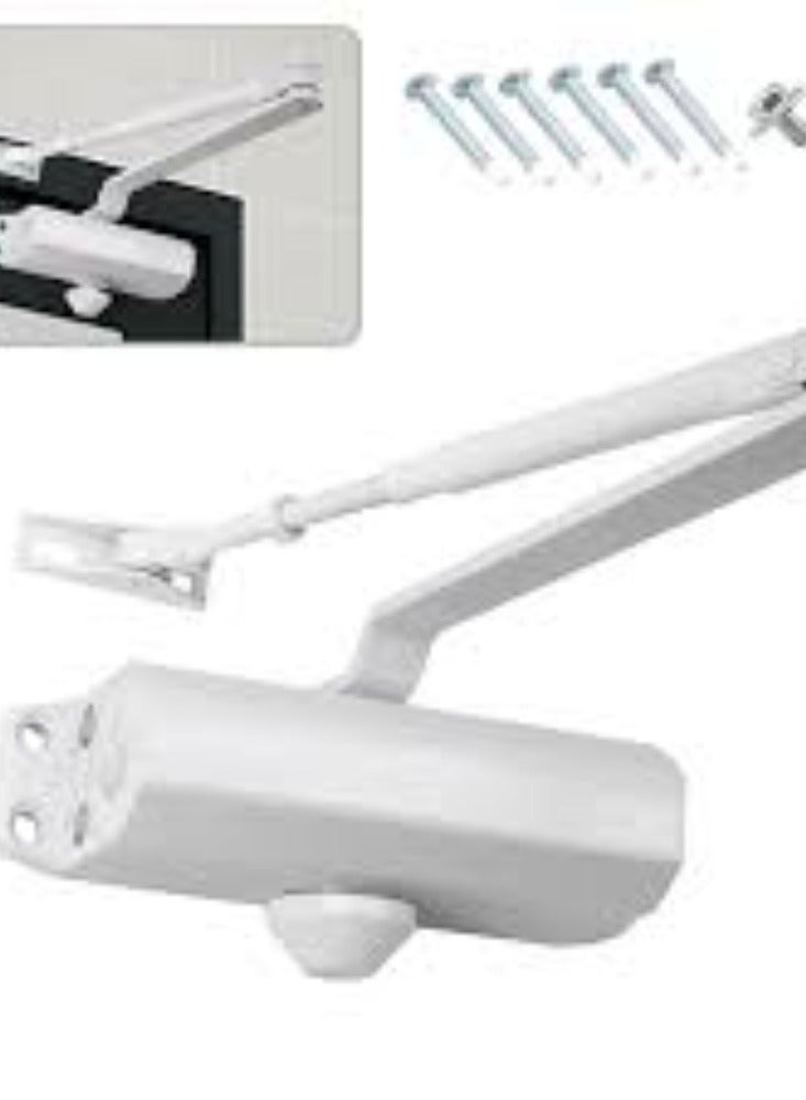 KNP KNP  Automatic Adjustable Door Closer in White is designed to ensure doors close securely and quietly, enhancing safety, security, and convenience in both residential and commercial settings.  - Image 2