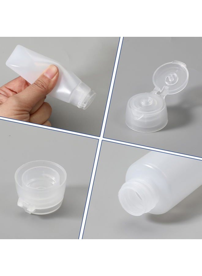 Styquenzer 6 قطع زجاجات سفر فارغة سعة 1 أونصة أنابيب معجون أسنان قابلة لإعادة التعبئة مضادة للتسرب زجاجات ضغط فارغة حاوية معجون أسنان للسفر لمنتجات العناية الشخصية خالية من BPA زجاجة ضغط قابلة لإعادة التعبئة زجاجات بحجم السفر - Image 4