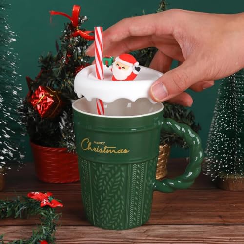 CORALTREE CORAL TREE Christmas Coffee Cup 400 ml Ceramic Coffee Cup| Merry Christmas Gift Cup for Coffee Green Tea, Home & Office Use - Image 5