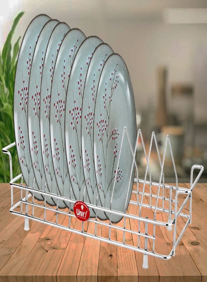 Unify Stainless Steel Plate Rack, Kitchen Rack, Utensil Rack for Kitchen, Plate Stand for Kitchen Cabinet, Chrome, Silver (10 Sections) - Image 5