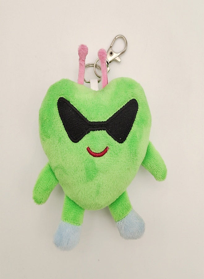 general Plush Toy Heart Shaped Cute 2Pcs Pink Green Soft - Image 3
