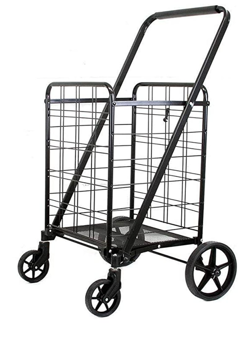 Generic Folding Trolley Shopping Carts Iron Carts Large Trolley  - Image 1