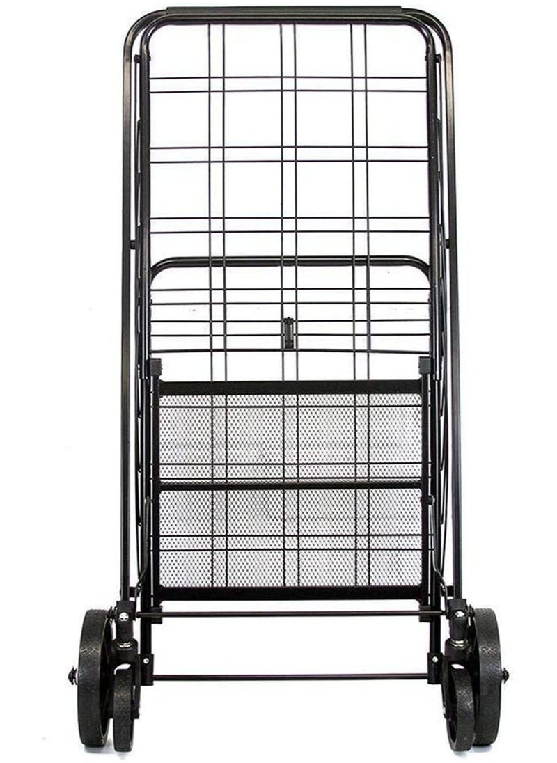 Generic Folding Trolley Shopping Carts Iron Carts Large Trolley  - Image 4