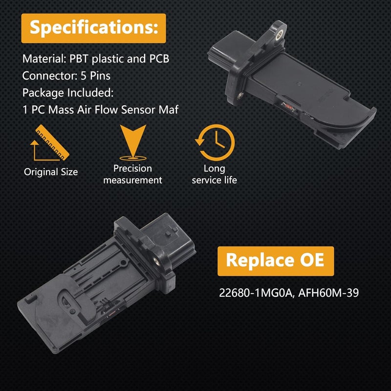 Yezoauto Mass Air Flow Sensor MAF Meter for Nissan and Infiniti Vehicles - Image 5