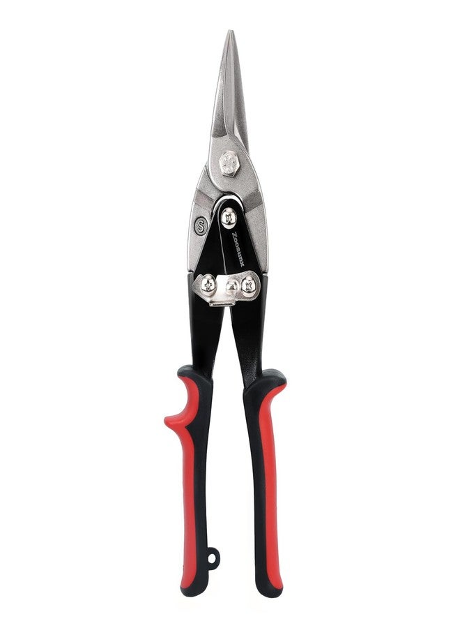 ZOOSUNX Aviation Tin Snips, 10 Inch Heavy Duty Metal Cutters for Cutting Metal Sheet, Straight Cut Metal Snips (Cr-V Material), for Installation of Chicken Coops, Gutters, Gardens, Interior Decoration - Image 1