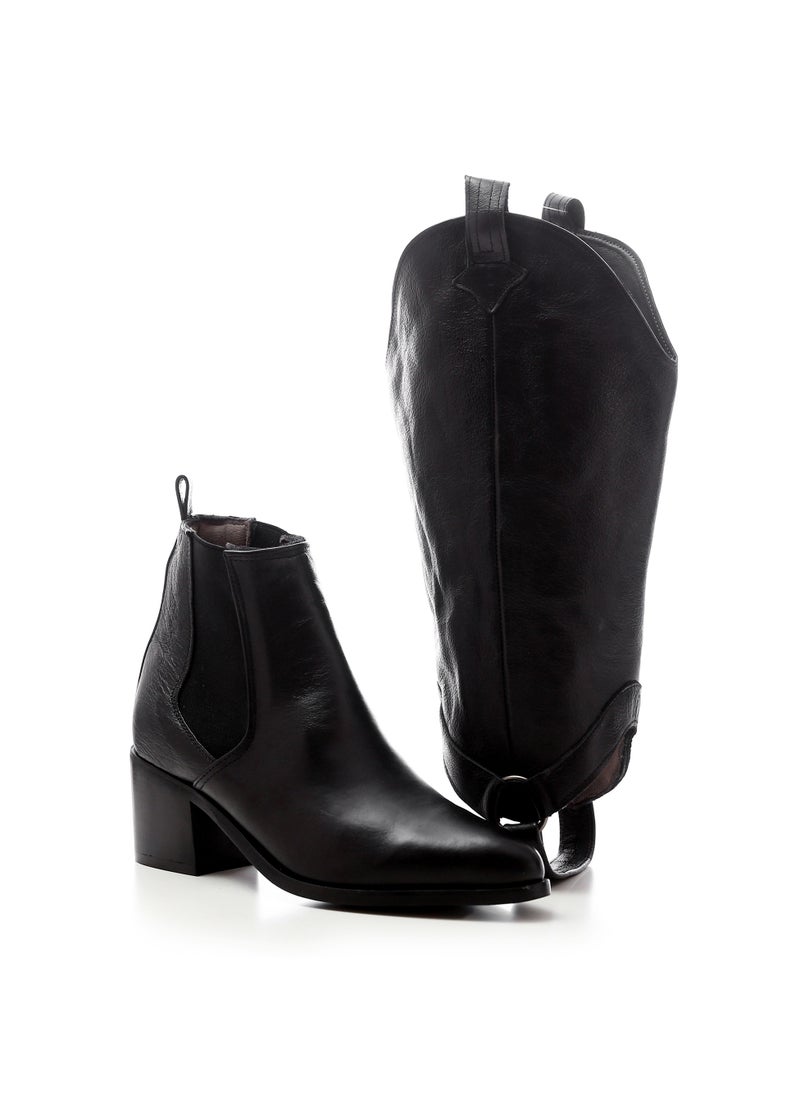 Mr.joe Mid-Calf and half Triangular Cowboy Boots For Women (3828)  - Image 2