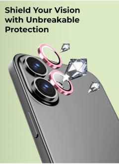 glassology iPhone 16 Lens Guard Scratch Resistant Anti-Fingerprint Camera Protection (Pink)  - Image 3