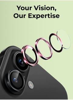 glassology iPhone 16 Lens Guard Scratch Resistant Anti-Fingerprint Camera Protection (Pink)  - Image 4