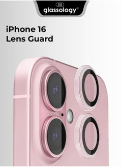 glassology iPhone 16 Lens Guard Scratch Resistant Anti-Fingerprint Camera Protection (Pink)  - Image 2