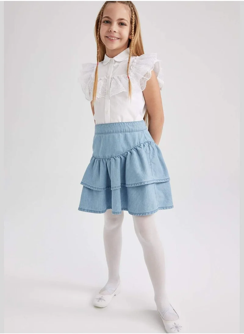 ديفاكتو Girl Woven Short Sleeve Shirt