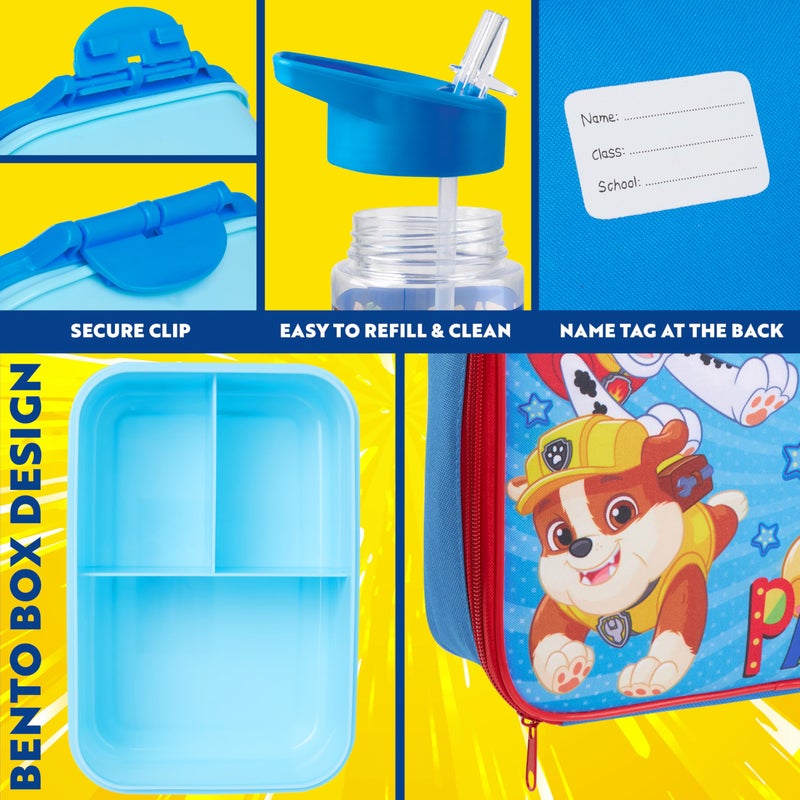 Get Trend Paw Patrol Water Bottle Lunch Box Lunch Bag Kids Set 3 Pcs Insulated Snack Bag for School Travel Gifts for Kids (Blue Paw Patrol) - Image 4