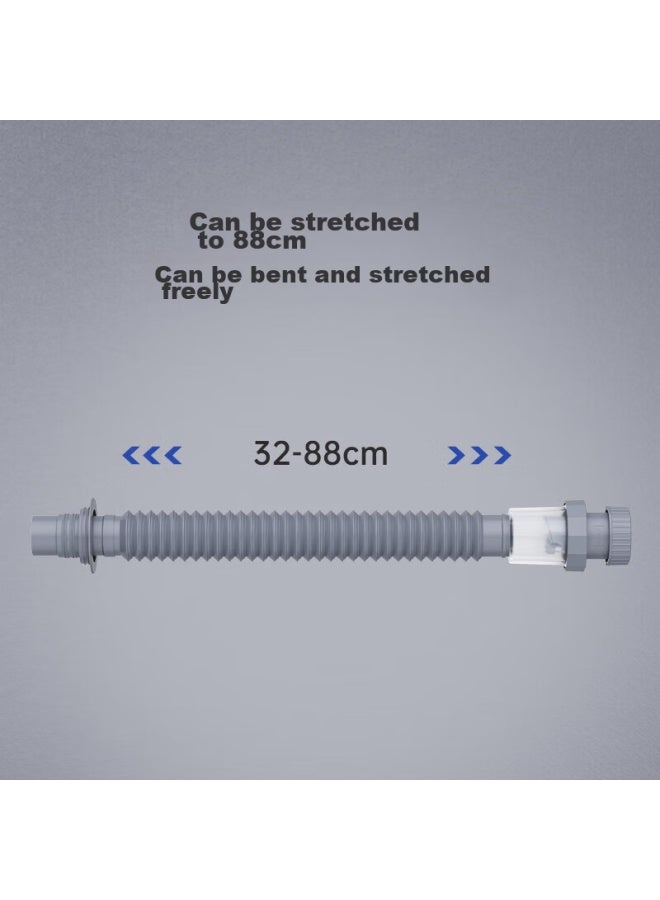 Jomoo Double-deodorizing Extendable Flexible Drain Pipe For Sink And Washbasin, 9b621-010 - Image 2