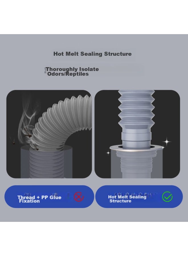 Jomoo Double-deodorizing Extendable Flexible Drain Pipe For Sink And Washbasin, 9b621-010 - Image 3