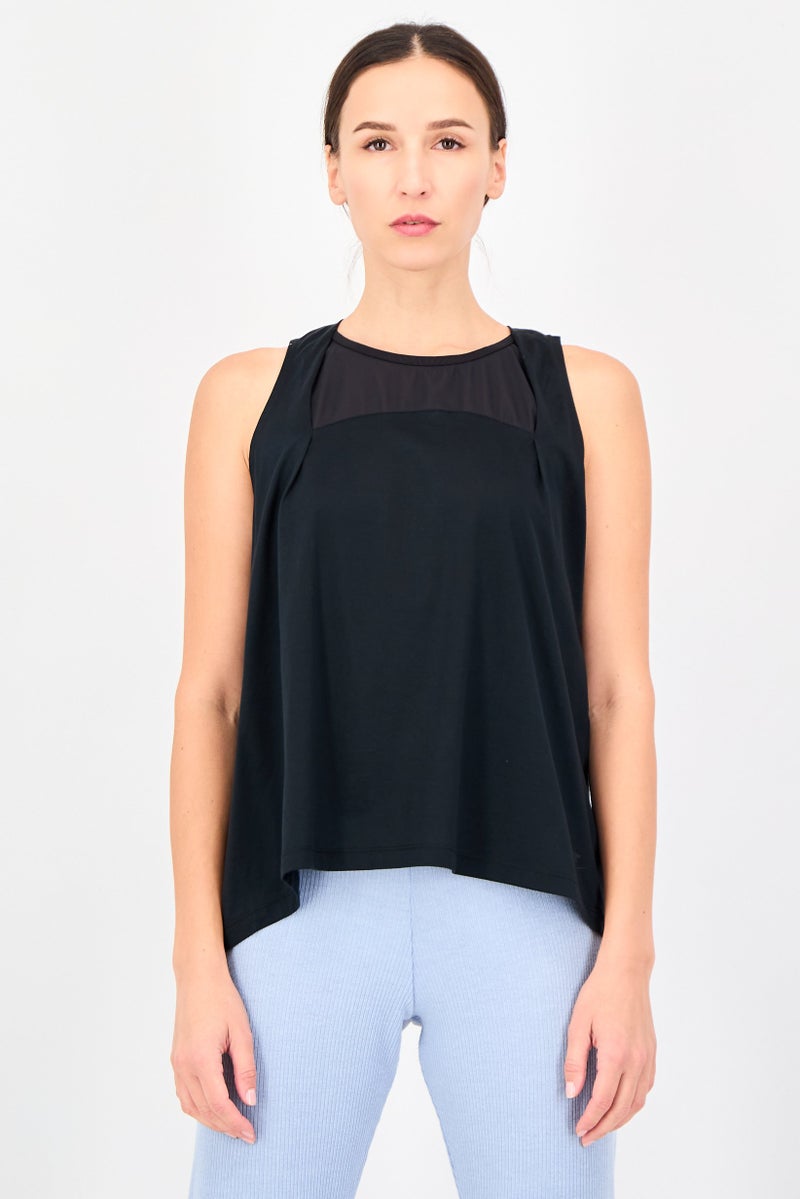 Nike تي شيرت تدريب بلا أكمام للنساء، أسود - Image 1