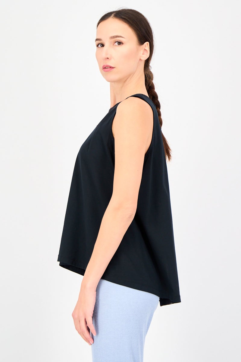 Nike تي شيرت تدريب بلا أكمام للنساء، أسود - Image 2