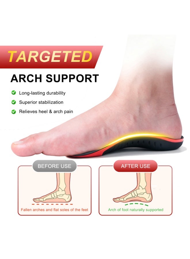 ORIGFIT Comfort 3/4 Arch Supports Shoe Insoles for Flat Feet - Heavy Duty Insert with Cushion for Heel Pain, Overpronation, Working, Walking and All Day Standing - Image 4