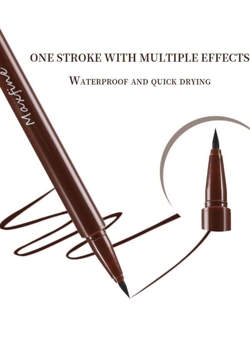 Maxfine Smooth Strokes Exquisite Sculpting Liquid Eyeliner Brown Liquid Eyeliner Pen Waterproof and Quick Drying Long Lasting Eyeliner Pen Durable Sweat Proof and Not Blooming Eyeliner 02  - Image 5