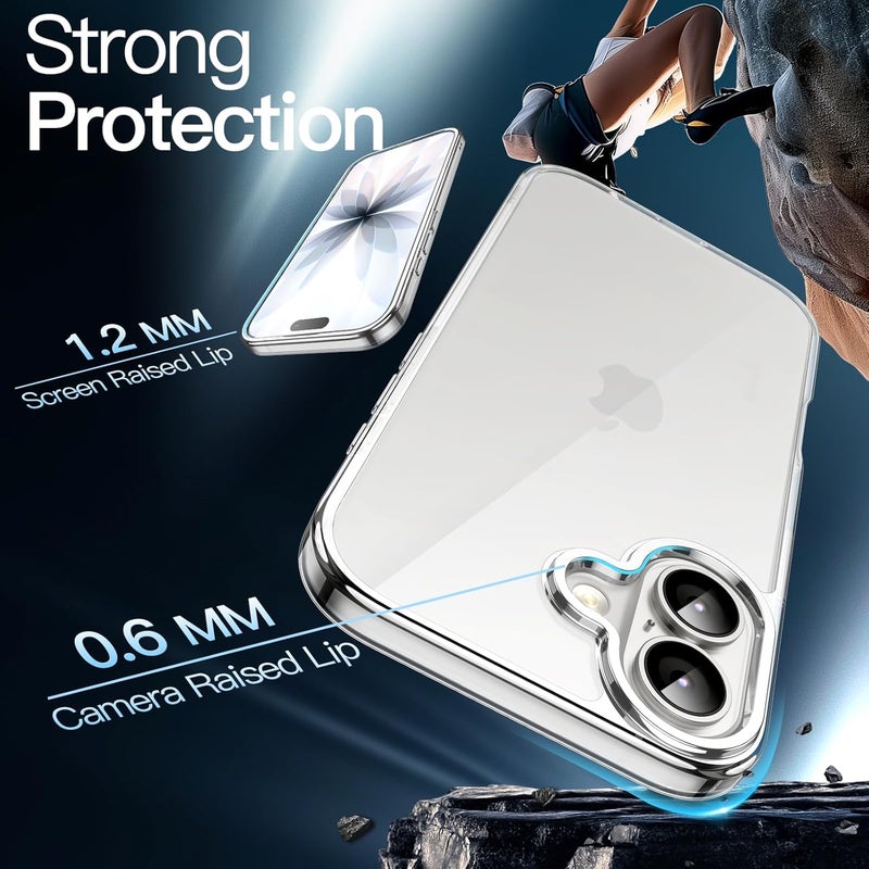 جي تيك جراب لهاتف iPhone 17 مقاس 6.3 بوصة، غطاء ممتص للصدمات مقاوم للصدمات غير قابل للاصفرار، وظهر شفاف مضاد للخدش - Image 4