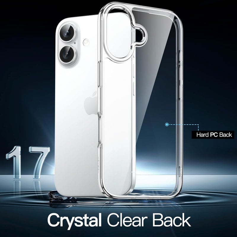 جي تيك جراب لهاتف iPhone 17 مقاس 6.3 بوصة، غطاء ممتص للصدمات مقاوم للصدمات غير قابل للاصفرار، وظهر شفاف مضاد للخدش - Image 3